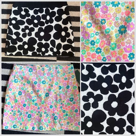 Two retro floral mini skirts - Picture 1 of 10